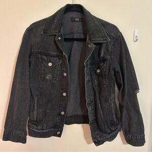 ABLE The Merly Jacket, Charcoal Denim Jacket, Size Small
